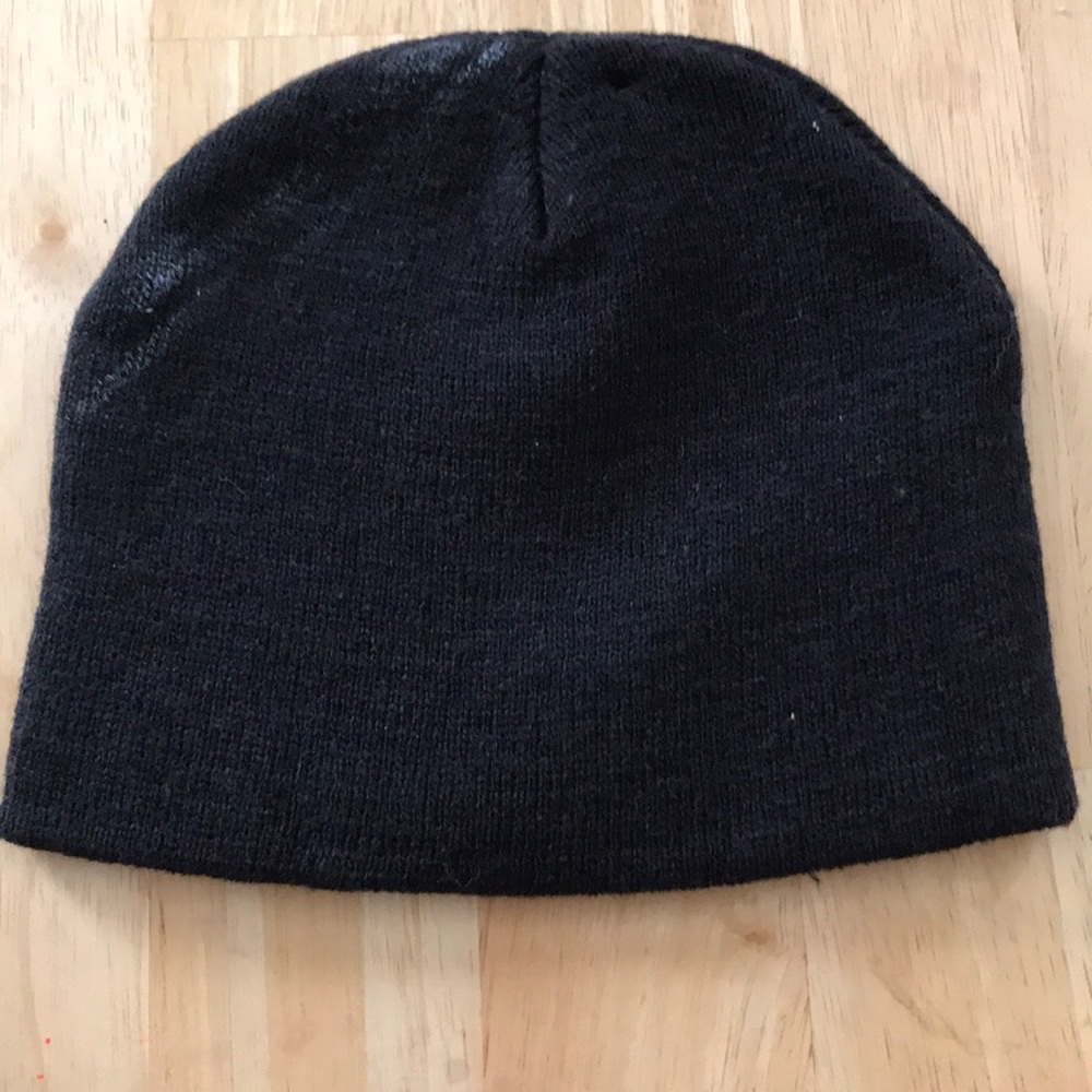 Youth Black Beanie Hat.  One Size Fits Most